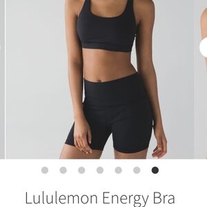 NWT Lululemon Energy Sports Bra in Black size 8